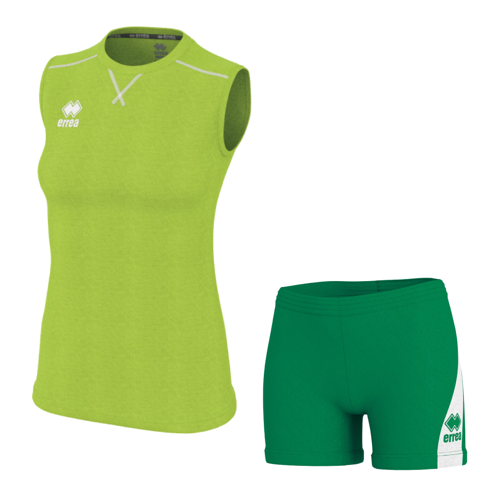 Волейбольна форма жіноча Errea ALISON/AMAZON 3.0 Світло-зелений/Зелений/Білий