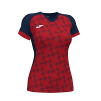 Волейбольна футболка жіноча Joma SUPERNOVA III Темно-синій/Червоний