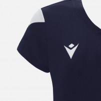Волейбольна футболка жіноча Macron OXYGEN Темно-синій/Білий