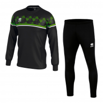 Спортивний костюм чоловічий Errea DAVIS/FLANN Чорний/Світло-зелений/Білий