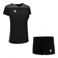 Волейбольна форма жіноча Macron ZINC/OSMIUM HERO Чорний/Темно-сірий/Білий