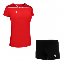 Волейбольна форма жіноча Macron ZINC/OSMIUM HERO Червоний/Темно-червоний/Білий/Чорний