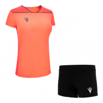 Волейбольна форма жіноча Macron ZINC/OSMIUM HERO Кораловий/Темно-кораловий/Антрацит/Чорний