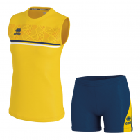Волейбольна форма жіноча Errea DIVINA/AMAZON 3.0 Жовтий/Темно-синій/Білий
