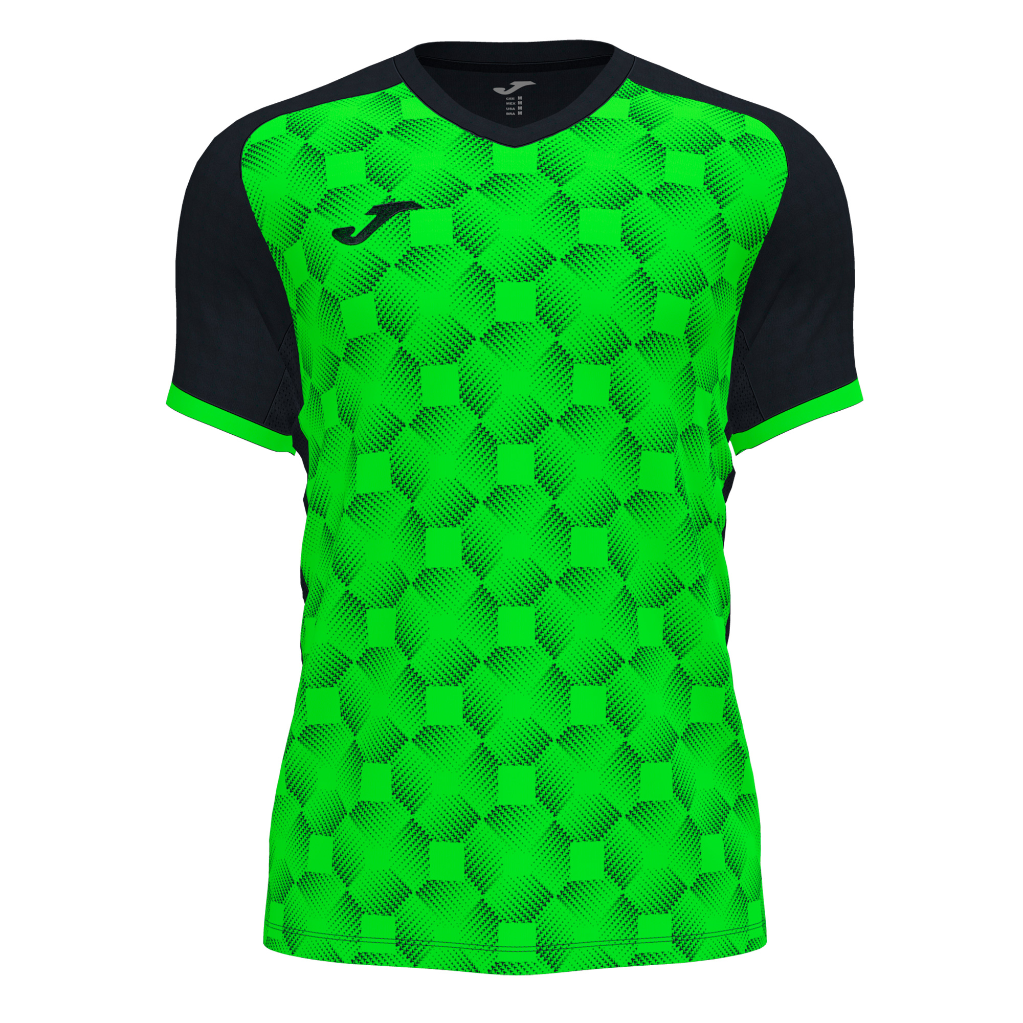 Волейбольная футболка мужская Joma SUPERNOVA III Черный/Светло-зеленый
