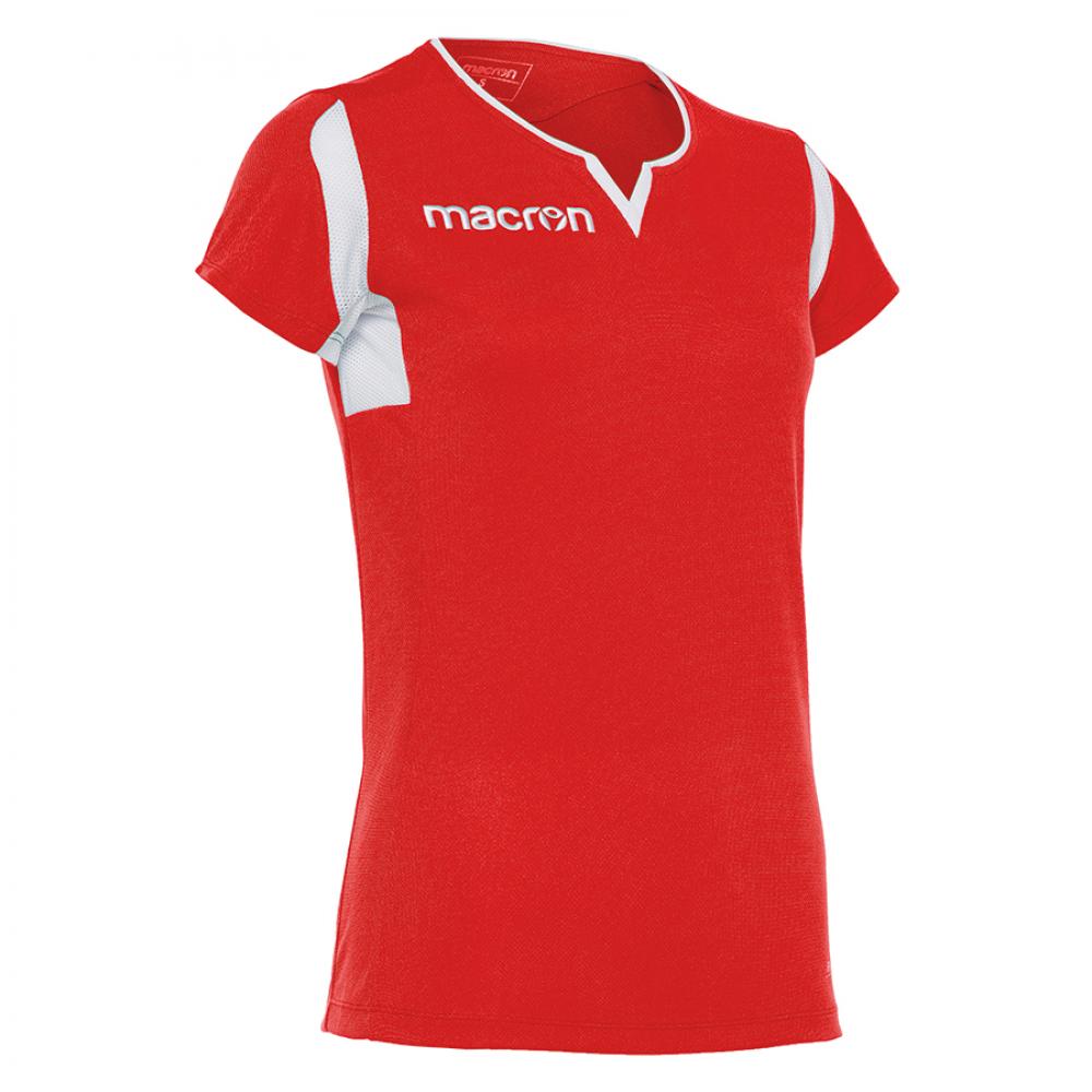 Волейбольная футболка женская Macron FLUORINE Красный/Белый