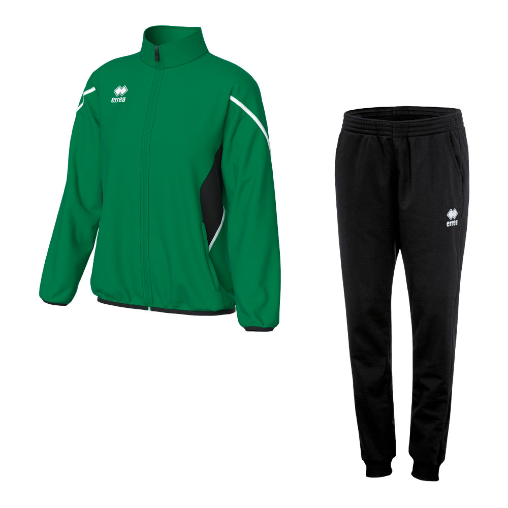 Спортивний костюм жіночий Errea CRISTINE/VANESSA 3.0 Зелений/Чорний/Білий