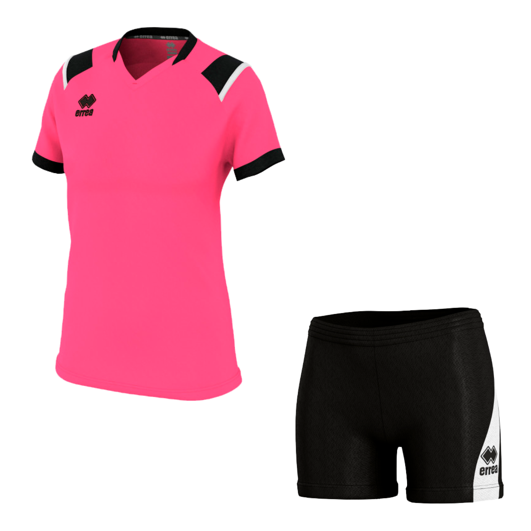 Волейбольная форма женская Errea LENNY/AMAZON 3.0 Светло-розовый/Черный/Белый