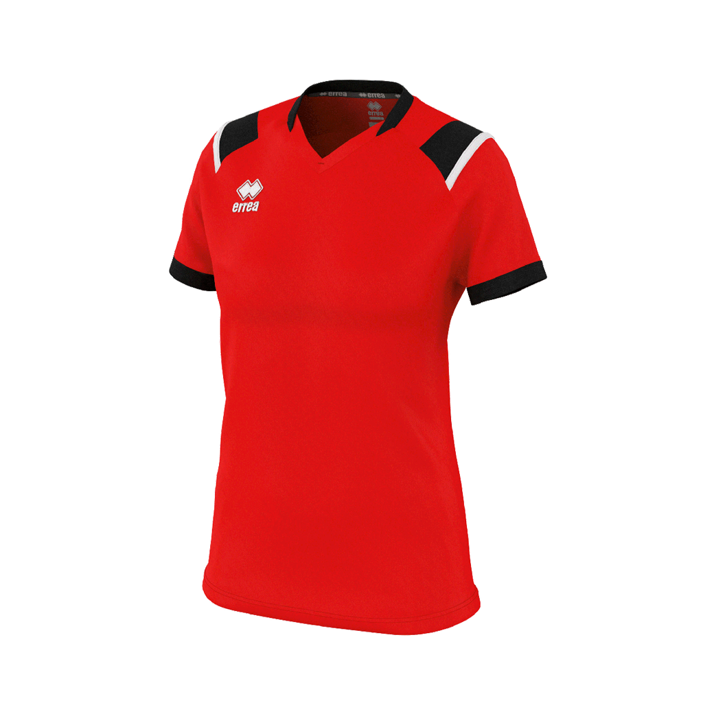 Волейбольная футболка женская Errea LENNY Красный/Черный/Белый