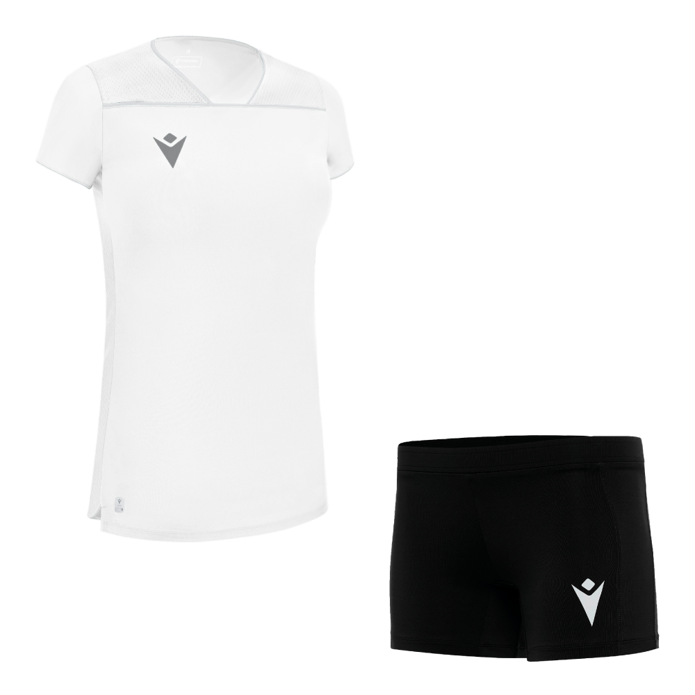 Волейбольна форма жіноча Macron STEEL ECO/KRYPTON EVO HERO Білий/Чорний