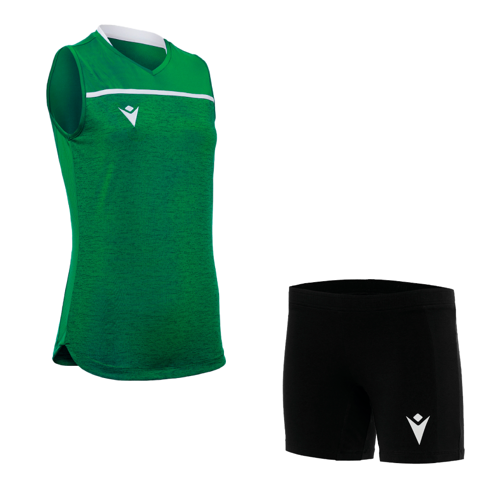 Волейбольная форма женская Macron THALLIUM/HYDROGEN HERO Зеленый/Белый/Черный