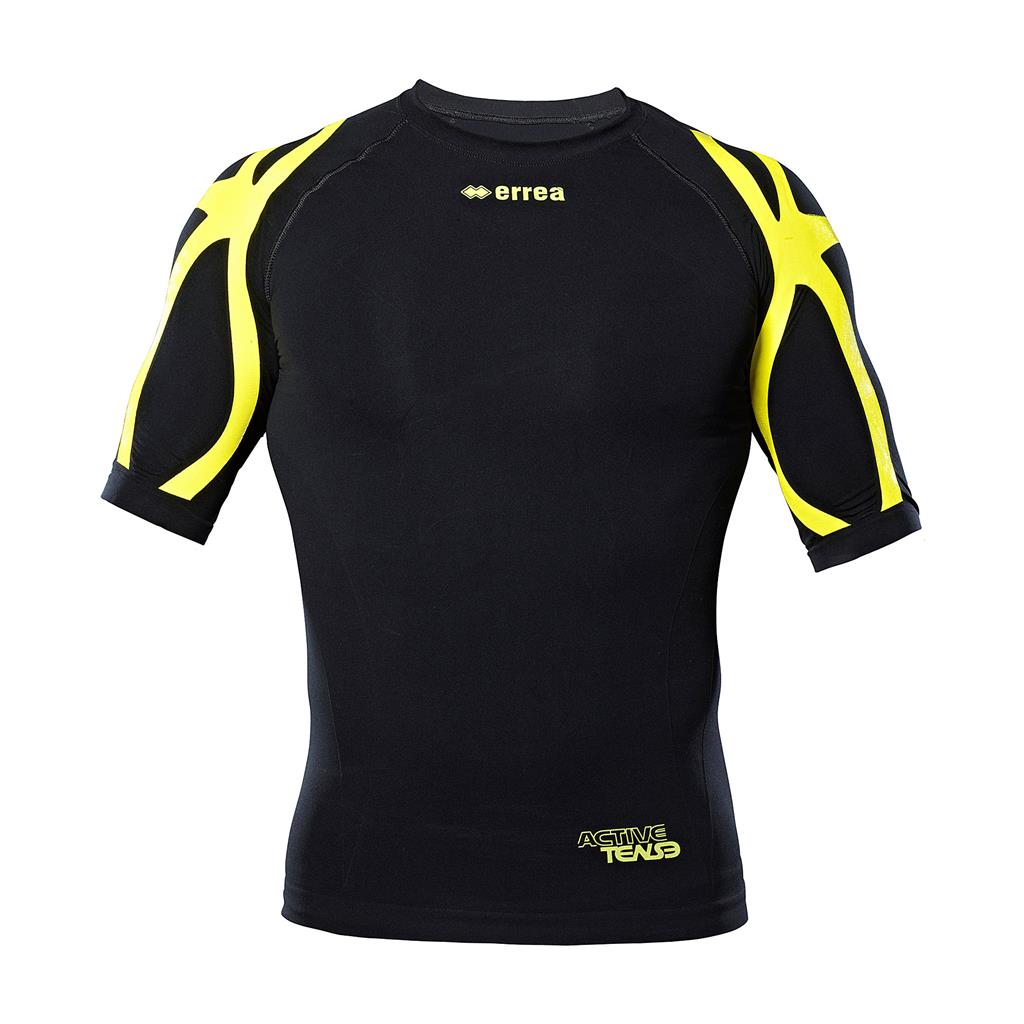 Компресійна футболка Errea SAIPH Чорний/Світло-жовтий
