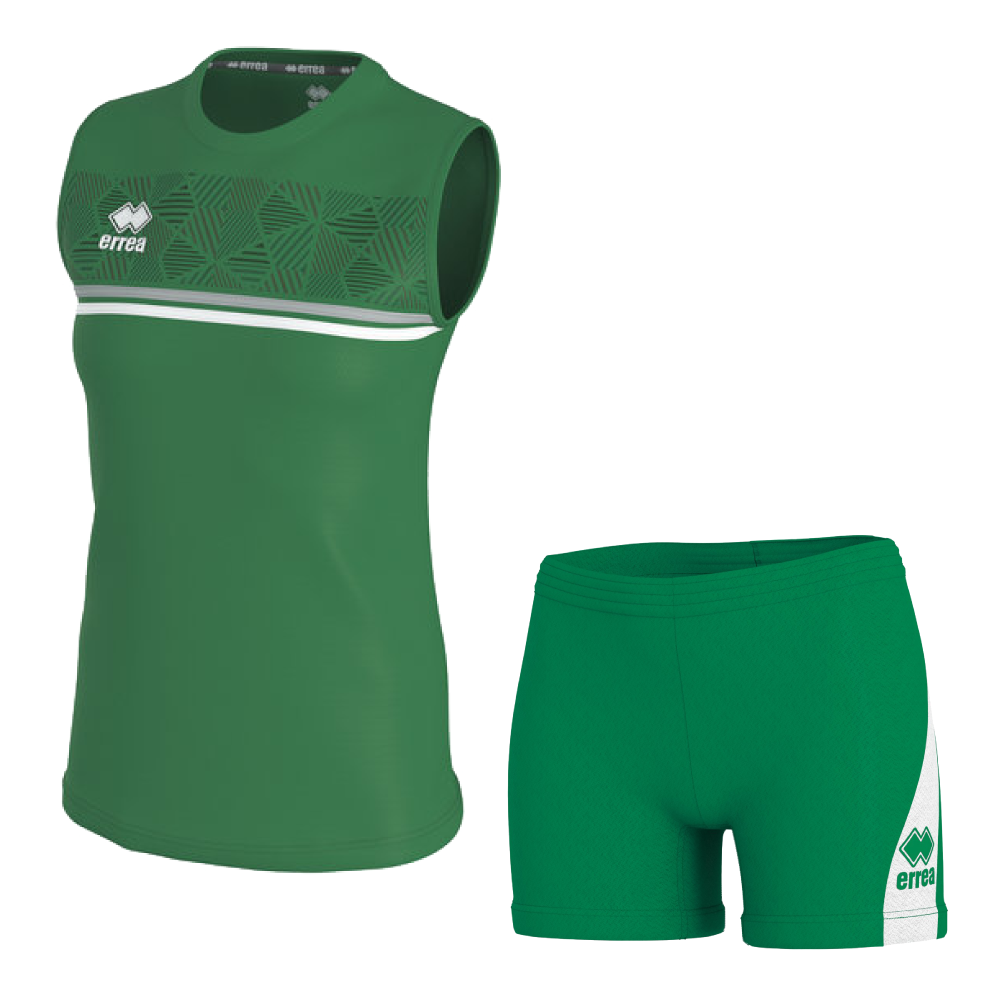 Волейбольная форма женская Errea DIVINA/AMAZON 3.0 Зеленый/Серый/Белый