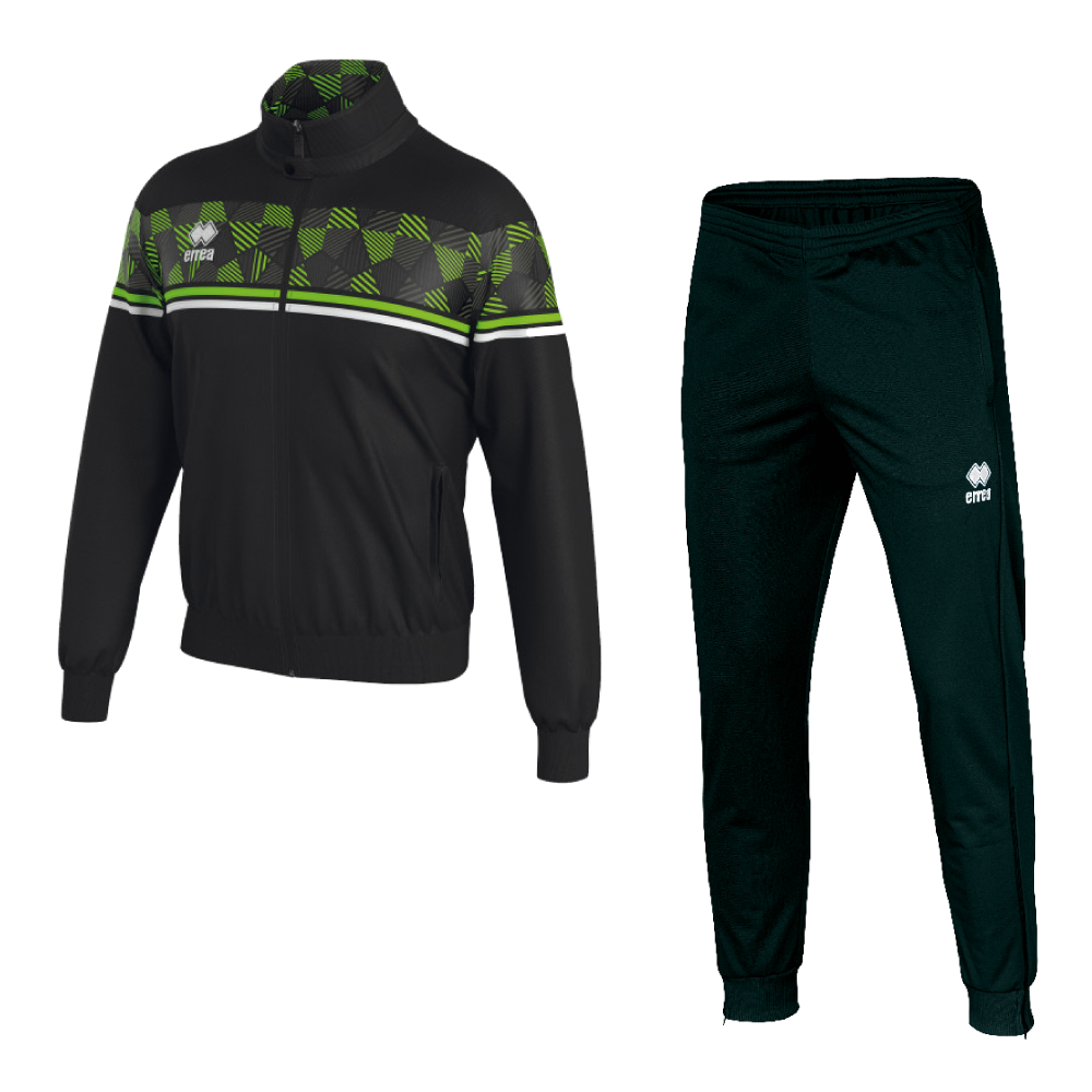 Спортивный костюм мужской Errea DONOVAN/MILO 3.0 Черный/Светло-зеленый/Белый