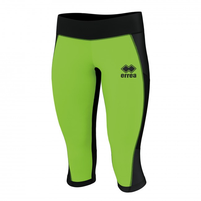 Спортивные штаны (леггинсы) женские Errea MARLENE 3/4 TROUSERS Черный/Светло-зеленый