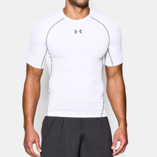 Компрессионная футболка Under Armour HeatGear® Armour Short Sleeve Compression Shirt White