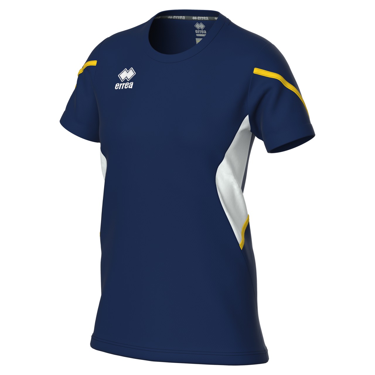 Волейбольна футболка жіноча Errea CORINNE Темно-синій/Білий/Жовтий