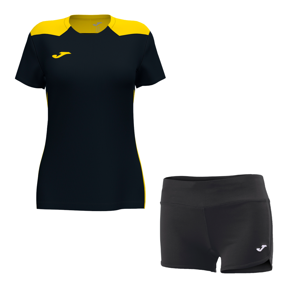 Волейбольная форма женская Joma CHAMPION VI/STELLA II Черный/Желтый