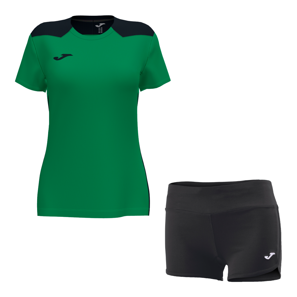 Волейбольная форма женская Joma CHAMPION VI/STELLA II Зеленый/Черный