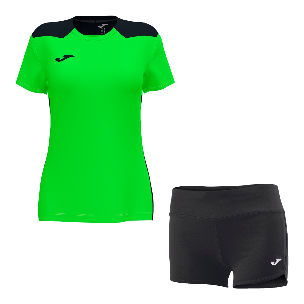Волейбольная форма женская Joma CHAMPION VI/STELLA II Светло-зеленый/Черный
