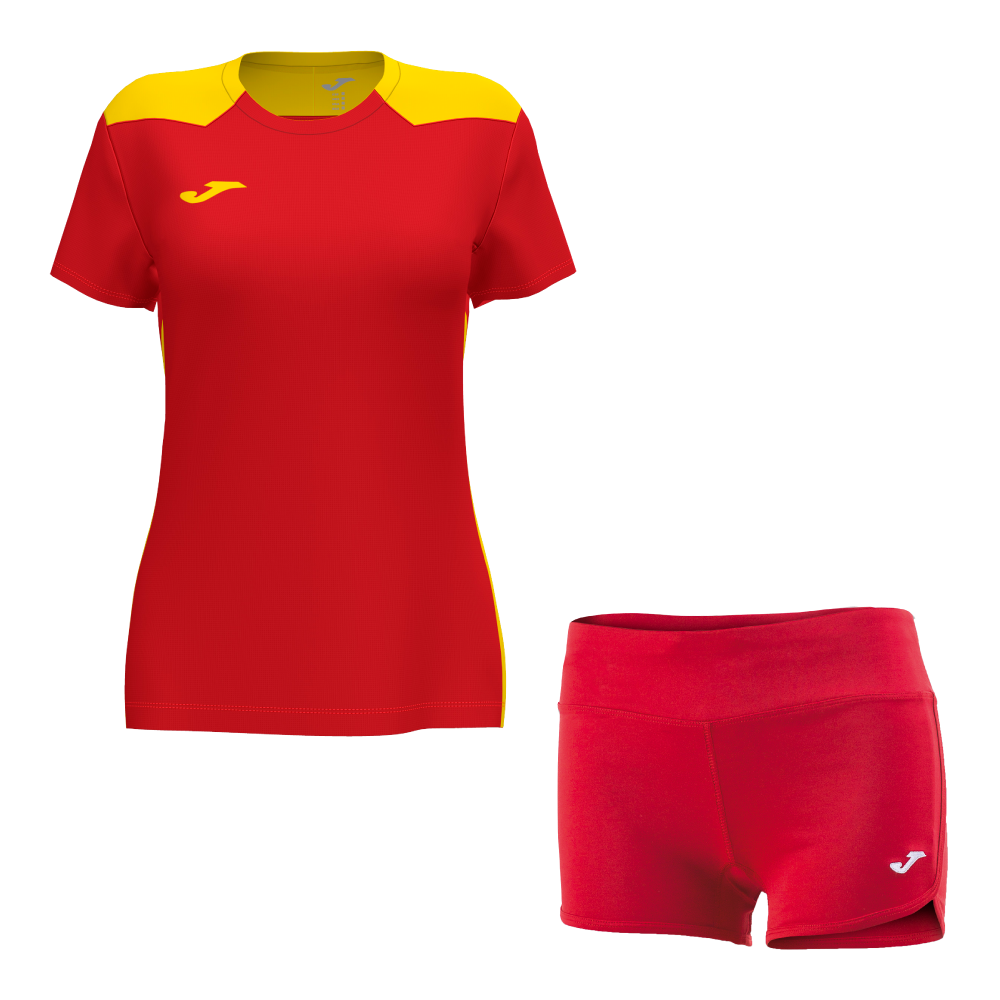 Волейбольная форма женская Joma CHAMPION VI/STELLA II Красный/Желтый