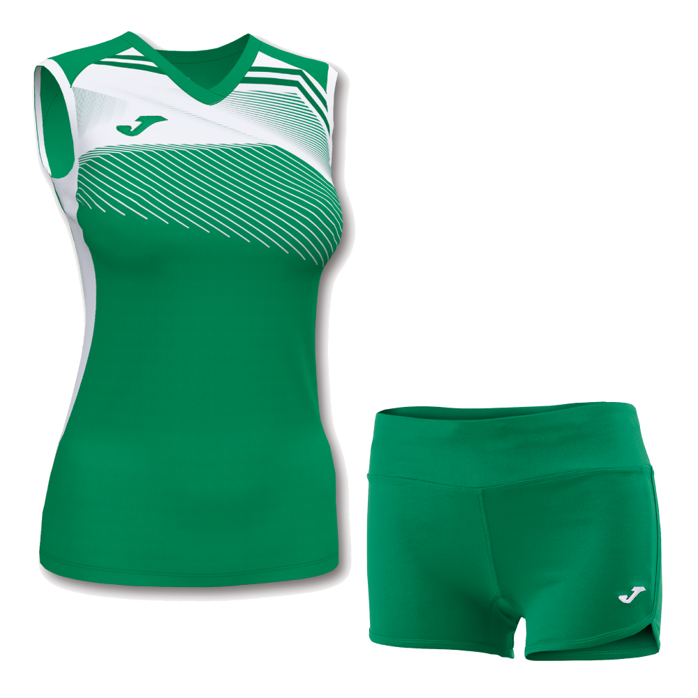 Волейбольная форма женская Joma майка SUPERNOVA II/STELLA II Зеленый/Белый