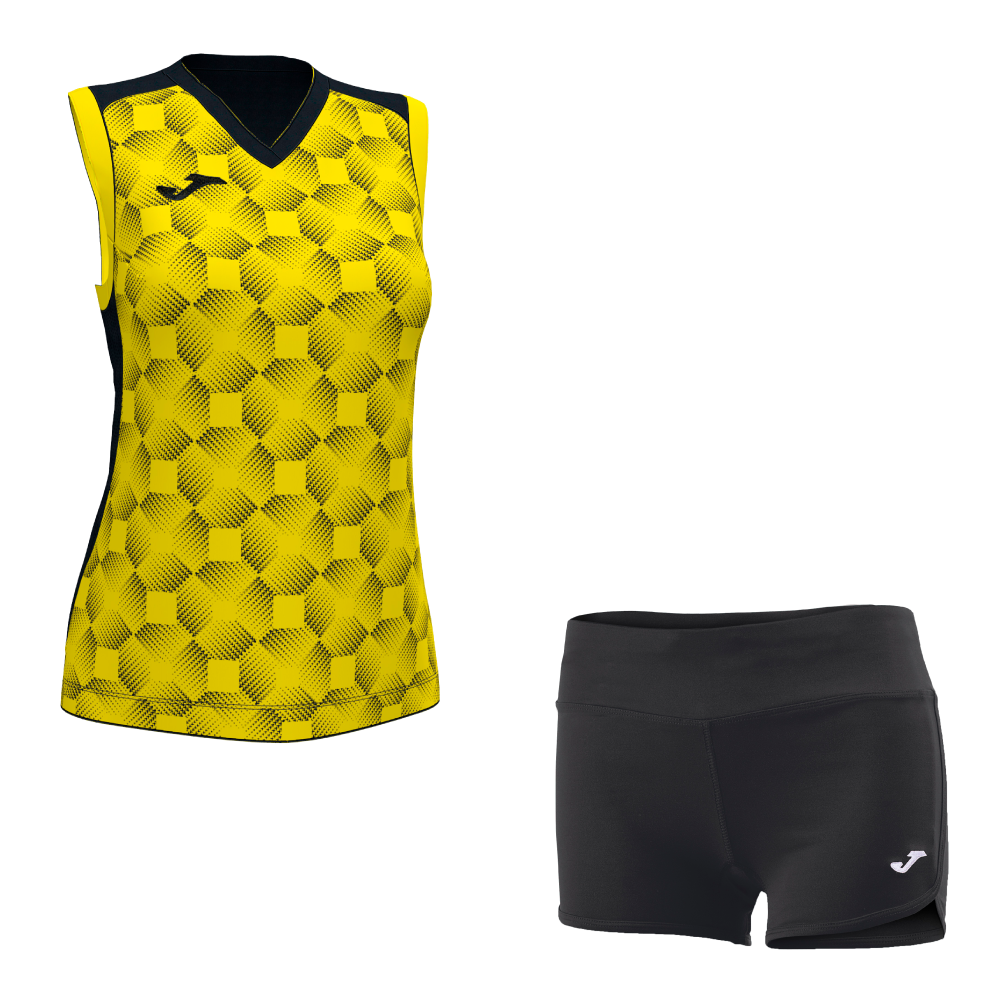 Волейбольна форма жіноча Joma SUPERNOVA III/STELLA II Чорний/Жовтий