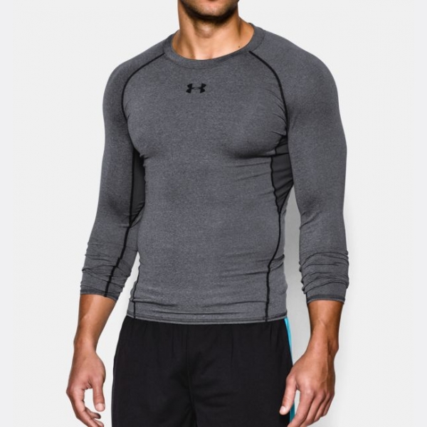 Компрессионная футболка Under Armour HeatGear® Armour Long Sleeve Compression Shirt Carbon