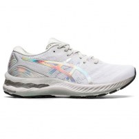Кроссовки для бега женские Asics GEL-NIMBUS 23 PLATINUM Glacier Grey/White