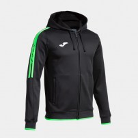 Спортивна куртка чоловіча Joma OLIMPIADA Чорний/Світло-зелений