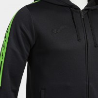 Спортивна куртка чоловіча Joma OLIMPIADA Чорний/Світло-зелений