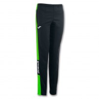 Спортивные штаны женские Joma CHAMPION IV Черный/Светло-зеленый