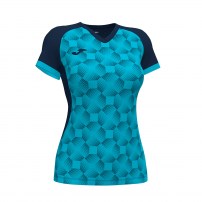 Волейбольна футболка жіноча Joma SUPERNOVA III Темно-синій/Бірюзовий