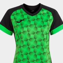 Волейбольная футболка женская Joma SUPERNOVA III Черный/Светло-зеленый