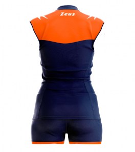 Волейбольна форма жіноча Zeus SARA Темно-синій/Світло-помаранчевий