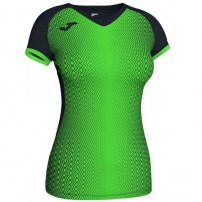 Волейбольная футболка женская Joma SUPERNOVA Черный/Светло-зеленый