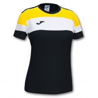 Волейбольная футболка женская Joma CREW IV Черный/Желтый/Белый