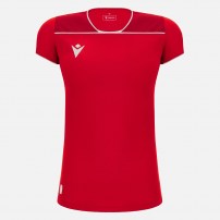 Волейбольна футболка жіноча Macron STEEL ECO Червоний/Темно-червоний/Білий