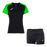 Волейбольна форма жіноча Joma ACADEMY IV/STELLA II Чорний/Світло-зелений