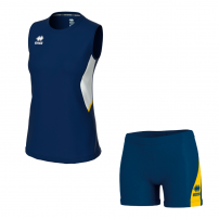 Волейбольна форма жіноча Errea CARRY/AMAZON 3.0 Темно-синій/Білий/Жовтий