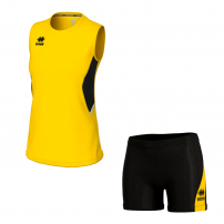 Волейбольна форма жіноча Errea CARRY/AMAZON 3.0 Жовтий/Чорний/Білий