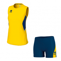 Волейбольна форма жіноча Errea CARRY/AMAZON 3.0 Жовтий/Темно-синій/Білий