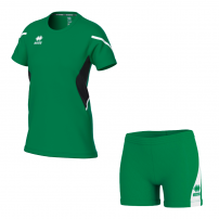 Волейбольна форма жіноча Errea CORINNE/AMAZON 3.0 Зелений/Чорний/Білий