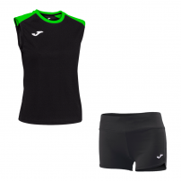 Волейбольна форма жіноча Joma ECO CHAMPIONSHIP/STELLA II Чорний/Світло-зелений