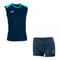 Волейбольна форма жіноча Joma ECO CHAMPIONSHIP/STELLA II Темно-синій/Бірюзовий