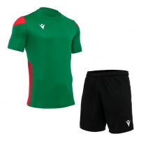 Волейбольная форма мужская Macron POLIS/BISMUTH HERO Зеленый/Красный/Черный