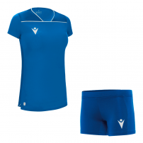 Волейбольна форма жіноча Macron STEEL ECO/KRYPTON EVO HERO Синій/Темно-синій/Білий