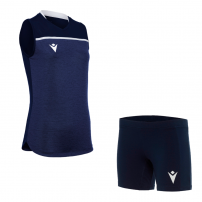 Волейбольна форма жіноча Macron THALLIUM/HYDROGEN HERO Темно-синій/Білий