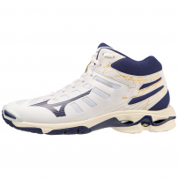 Волейбольні кросівки Mizuno WAVE VOLTAGE MID White/Blue/Gold