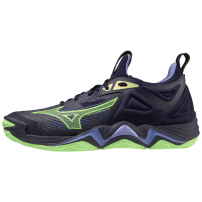 Волейбольні кросівки Mizuno WAVE MOMENTUM 3 Evening blue/Techno green